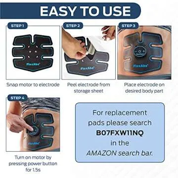 Abs Stimulator Muscle Toner - FDA Cleared - Rechargeable Wireless EMS Massager - The Ultimate Electronic Power Abs Trainer for Men Women & Bodybuilders - Abdominal, Arm & Leg Training (3 Motors)