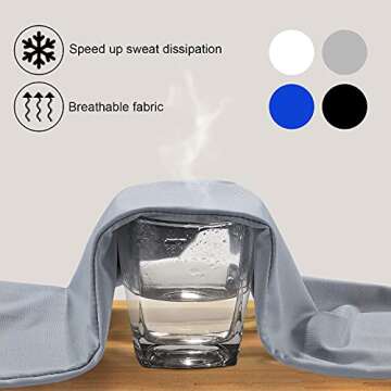 SATINIOR 4 Pairs Cooling Shawl Arm Sleeves with Finger Hole Anti-UV Arm Sleeves for Women Golfing Driving (Black, White, Gray, Royal Blue), One Size