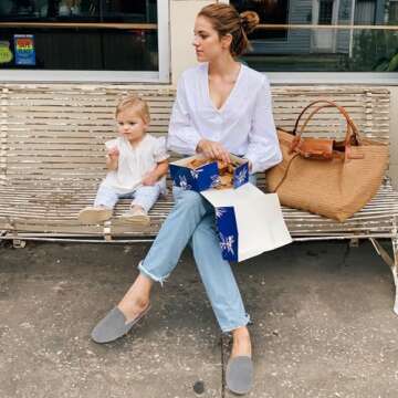 Ecetana Mules for Women Flats Shoes: Comfortable Slip On Casual Work Shoes Backless Slides Loafers R...