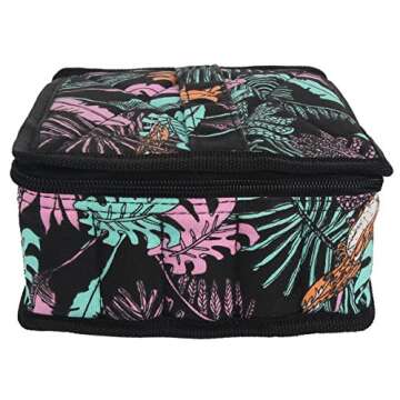 Essential Oils Storage – pureGLO 30 Bottle Essential Oil Carrying Case - Essential Oil Organizer Bag Travel Carrier Holds 5ml, 10ml, 15ml Vials – Holder for Young Living & Doterra Containers Floral