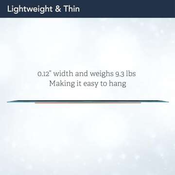 Head West 24"x30" Reeded Tiled Sea Glass Aqua Blue Vanity Mirror for Bathroom Wall, Mosaic Accent Rectangle Vanity Bathroom Mirror for Over Sink, Bedroom, & Living Room