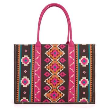 Montana West Wrangler Tote Bag for Women Western Shoulder Purses Boho Aztec Satchel Hobo Handbags WG2203-8119HPK