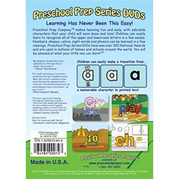 Preschool Prep Series Collection - 10 DVD Boxed Set (Meet the Letters, Meet the Numbers, Meet the Sh...