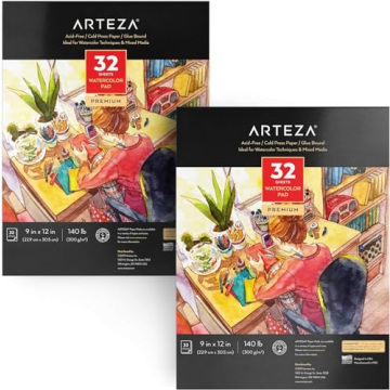ARTEZA Watercolor Paper Pack of 2 for Artists