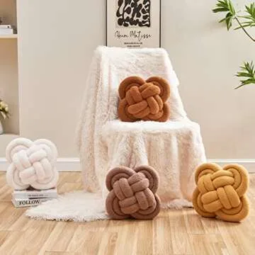 Xiashrk Knot Pillow Ball - Soft Decorative Throw Pillow