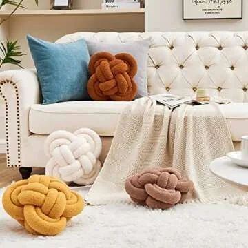 Xiashrk Knot Pillow Ball - Soft Decorative Throw Pillow