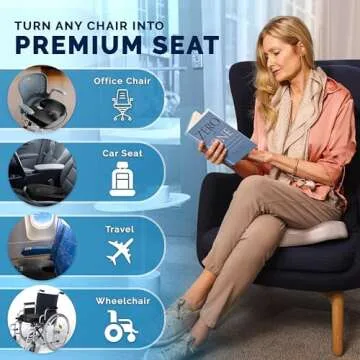 ComfiLife Premium Gel Memory Foam Seat Cushion for Pain Relief