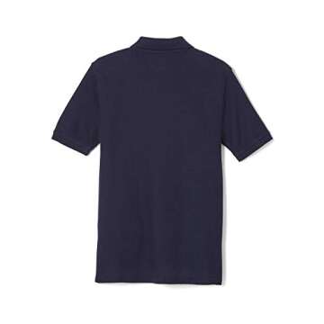 French Toast boys Short Sleeve Pique (Standard & Husky) Polo Shirt, Navy, 10 12 US