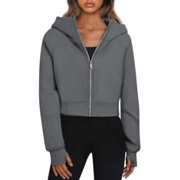 Trendy Queen Women's Cropped Fleece Hoodie Y2K Winter Fashion