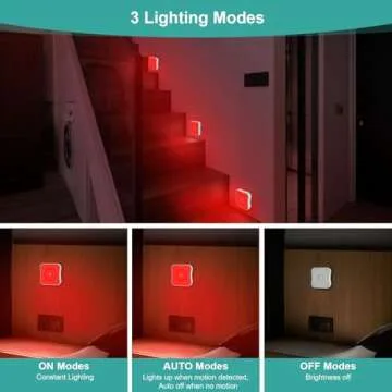 ZOCIFINER Red Night Lights - Rechargeable Motion Sensor Light