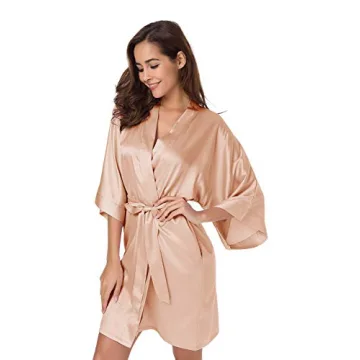 Luxurious SIORO Satin Kimono Robe for Bridesmaids