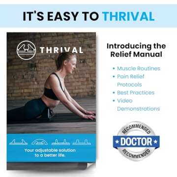 Thrival - Fully Adjustable Psoas, Hip Flexor, Back, Glute, Illiacus and Neck Muscle Release Tool for Deep Tissue, Trigger Point, Hooking Hip and Myofascial Release – Made in USA