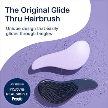 Crave Naturals Glide Thru Detangling Brush - Detangler Brush for Natural, Curly, Straight, Wet and D...