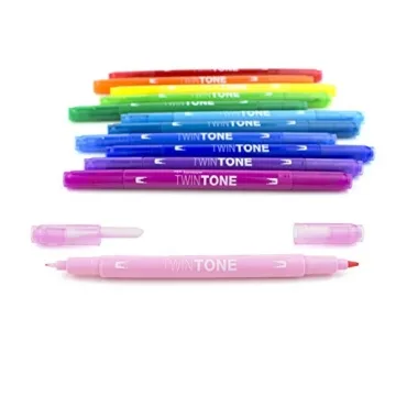 Tombow TwinTone Marker Set 12-Pack for Creative Projects