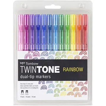Tombow TwinTone Marker Set 12-Pack for Creative Projects