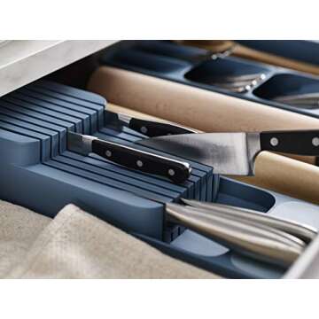 Joseph Joseph Blue DrawerStore Knife Organizer for Your Kitchen