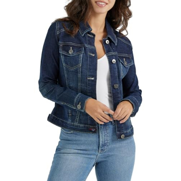 Wrangler Authentics Women's Stretch Denim Jacket, Drenched, Medium