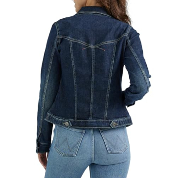 Wrangler Authentics Women's Stretch Denim Jacket, Drenched, Medium