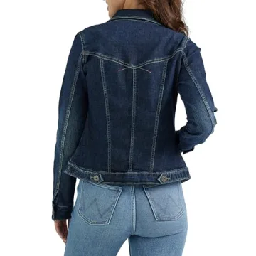 Wrangler Authentics Women's Stretch Denim Jacket, Drenched, Medium