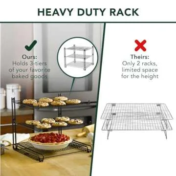 Nifty 3-Tier Cooling Rack - Space-Saving Baking Solution