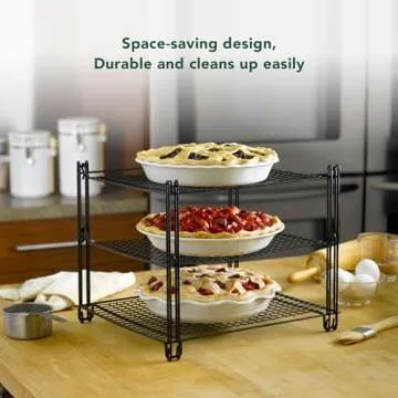 Nifty 3-Tier Cooling Rack - Space-Saving Baking Solution