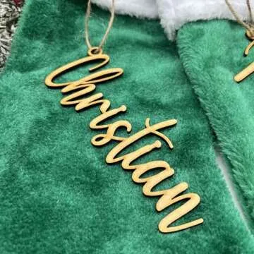 Custom Christmas Name Tag, Personalized Stockings, Christmas gift decoration, Hanging Stocking Name Tag