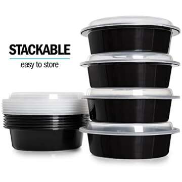 Igluu Meal Prep Round Containers - Airtight & BPA Free