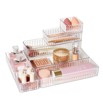 Versatile Vtopmart 7 PCS Clear Drawer Organizer Set