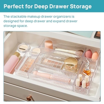 Versatile Vtopmart 7 PCS Clear Drawer Organizer Set