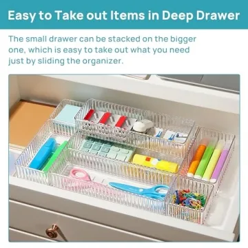 Versatile Vtopmart 7 PCS Clear Drawer Organizer Set