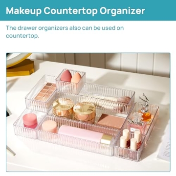 Versatile Vtopmart 7 PCS Clear Drawer Organizer Set