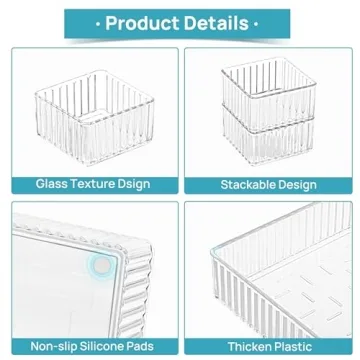 Versatile Vtopmart 7 PCS Clear Drawer Organizer Set