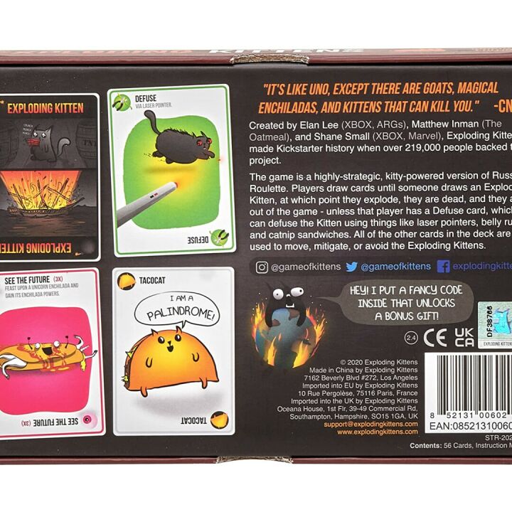 Exploding Kittens Card Game - Family Fun for All Ages
