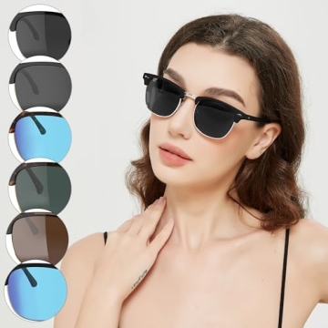 Yaserra Trendy Semi Rimless Polarized Sunglasses for All