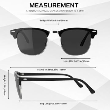 Yaserra Trendy Semi Rimless Polarized Sunglasses for All