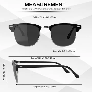 Yaserra Trendy Semi Rimless Polarized Sunglasses for All