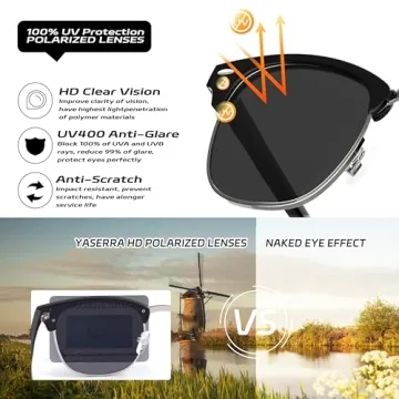 Yaserra Trendy Semi Rimless Polarized Sunglasses for All