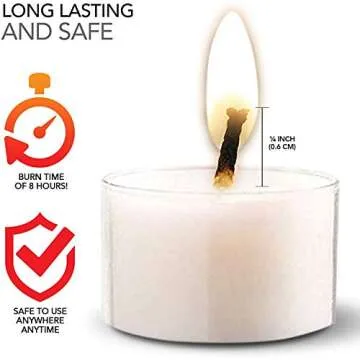 Stock Your Home Unscented Tea Lights - 30 Pack USA Made