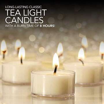 Stock Your Home Unscented Tea Lights - 30 Pack USA Made