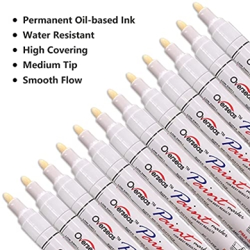 Lesun White Paint Pens - 12 Versatile Markers for All Projects