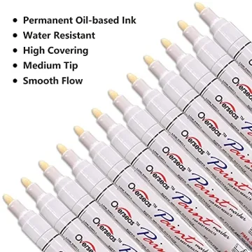 Lesun White Paint Pens - 12 Versatile Markers for All Projects