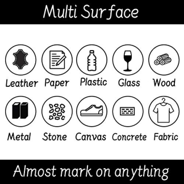 Lesun White Paint Pens - 12 Versatile Markers for All Projects