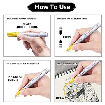 Lesun White Paint Pens - 12 Versatile Markers for All Projects