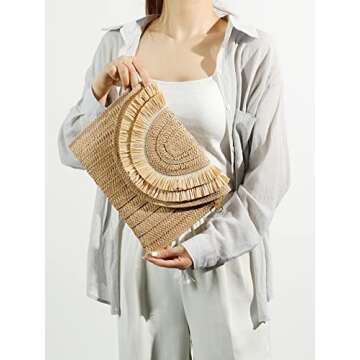Stylish Bausweety Summer Straw Crossbody Bag for Women