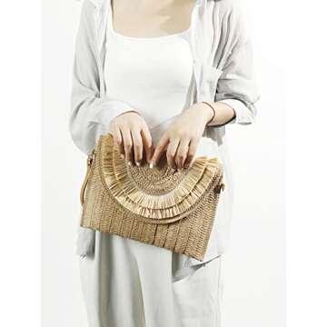 Stylish Bausweety Summer Straw Crossbody Bag for Women