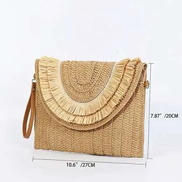 Stylish Bausweety Summer Straw Crossbody Bag for Women