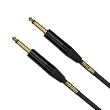 Mogami Gold INSTRUMENT-10 Guitar Instrument Cable, 1/4" TS Male Plugs, Gold Contacts, Straight Conne...