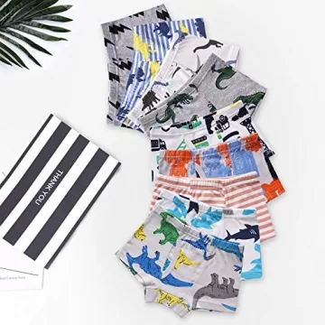 Taxzode Boys' Dinosaur Car Boxer Briefs 9-piece Set