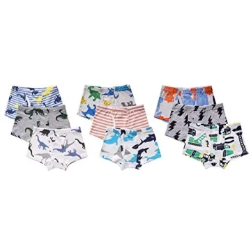 Taxzode Boys' Dinosaur Car Boxer Briefs 9-piece Set