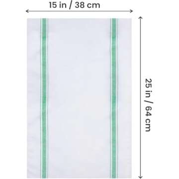 Utopia Towels Green Dish Towels Pack of 300 - Highly Absorbent Ring Spun Cotton Cleaning Essentials